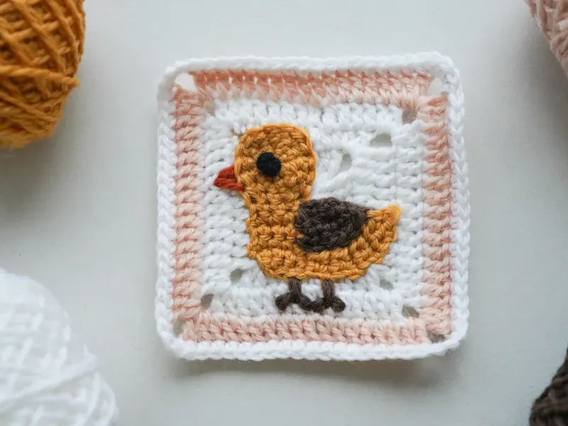 Duck Granny Square, finished