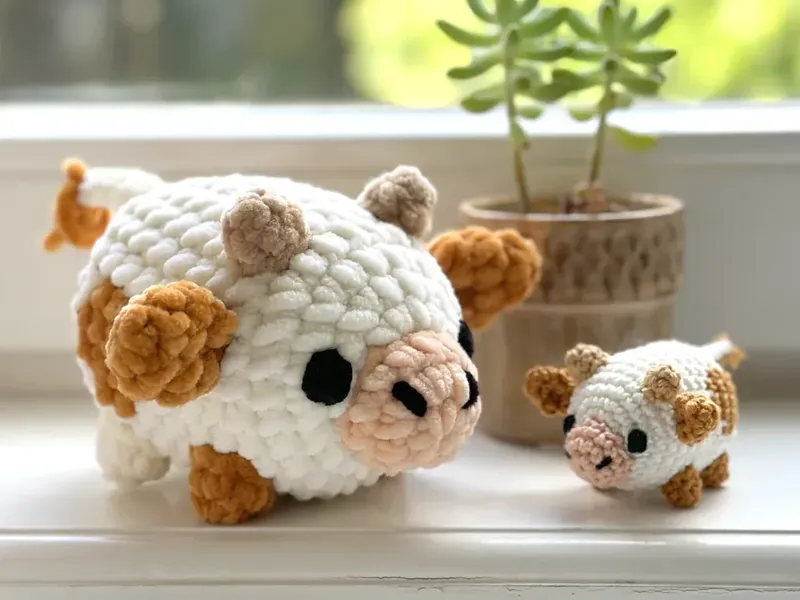 Free Cow Amigurumi Pattern, finished