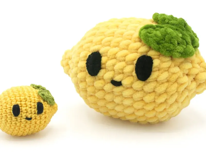 Finished Adorable Lemon Mini Amigurumi Crochet Pattern