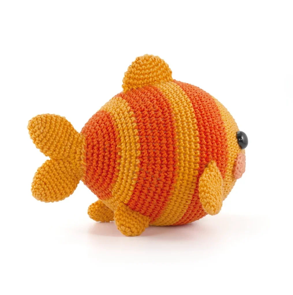 Finished Crochet Tanja the Goldfish Amigurumi Pattern