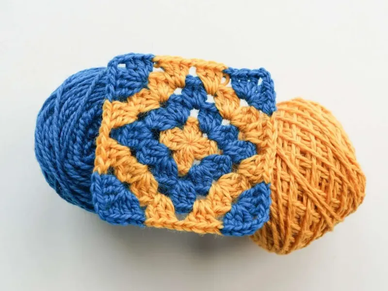 Finished Two-Color Basic Granny Square