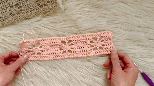Daisy Stitch Panel Pattern For Floral Crochet Trims