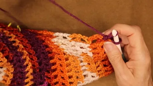 One-piece crochet sweater worked sleeve to sleeve — photo 3