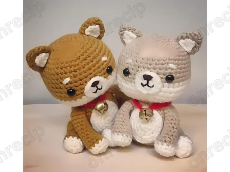 Shiba inu amigurumi crochet pattern with folded ears