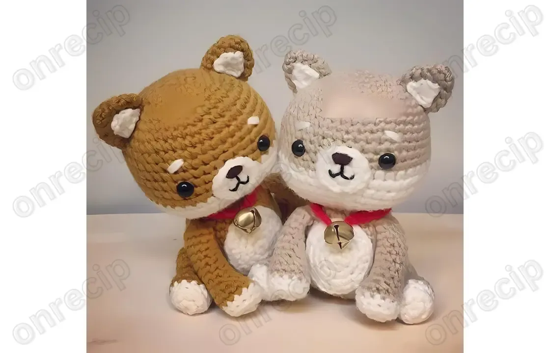 Shiba inu amigurumi crochet pattern with folded ears