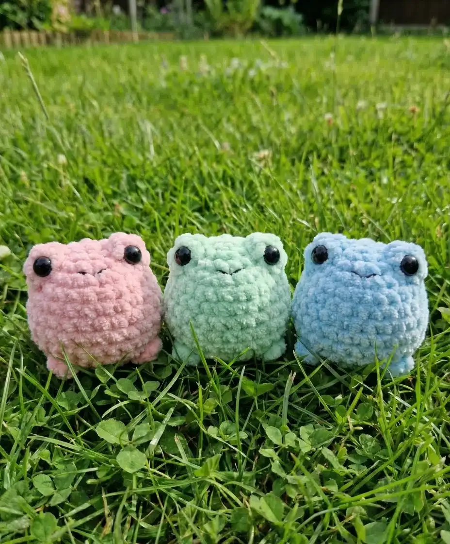 How to crochet a stackable amigurumi frog