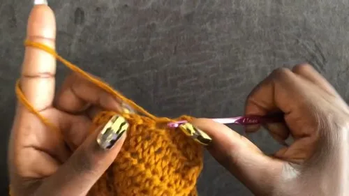 Turtleneck sweater top worked in half double crochet — photo 3